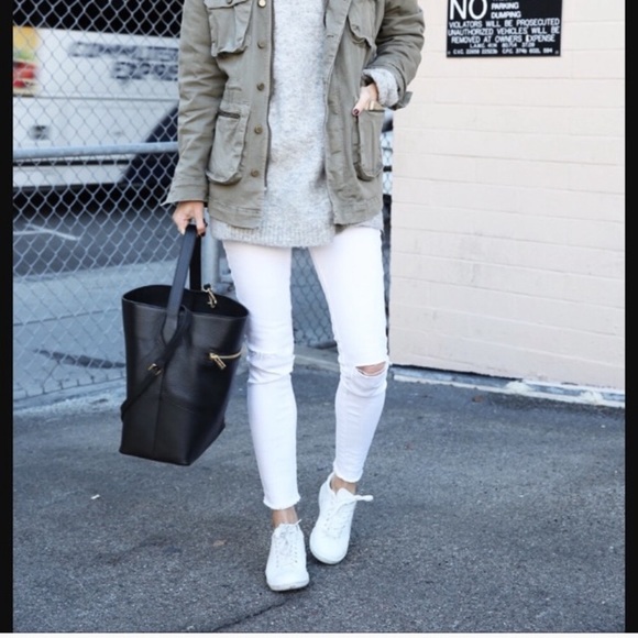 NWOT Anine Bing White Denim - Picture 1 of 4